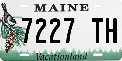 ME license plate 7227TH