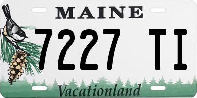 ME license plate 7227TI