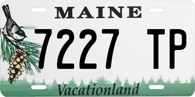 ME license plate 7227TP