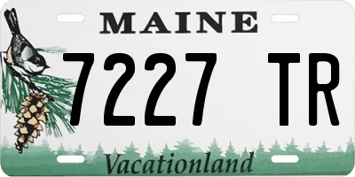 ME license plate 7227TR