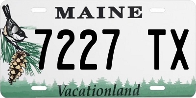 ME license plate 7227TX