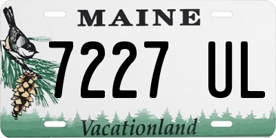ME license plate 7227UL