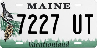 ME license plate 7227UT