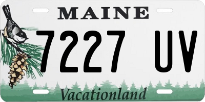ME license plate 7227UV