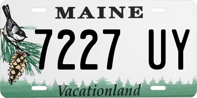 ME license plate 7227UY