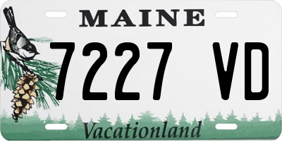 ME license plate 7227VD