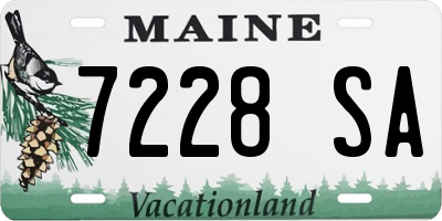 ME license plate 7228SA