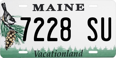 ME license plate 7228SU