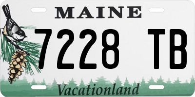 ME license plate 7228TB