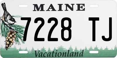 ME license plate 7228TJ
