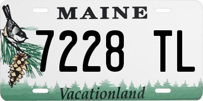 ME license plate 7228TL