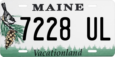 ME license plate 7228UL