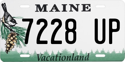 ME license plate 7228UP