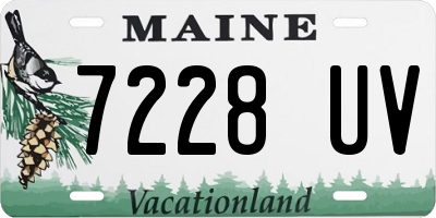 ME license plate 7228UV
