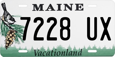 ME license plate 7228UX