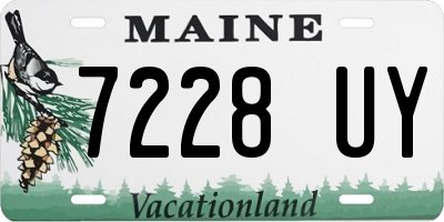 ME license plate 7228UY