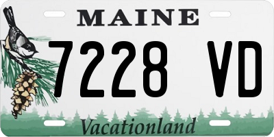 ME license plate 7228VD