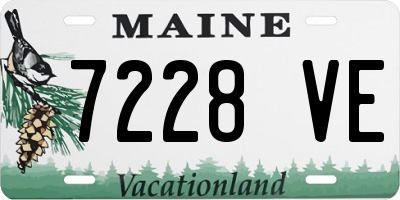 ME license plate 7228VE