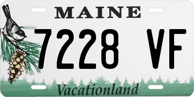 ME license plate 7228VF