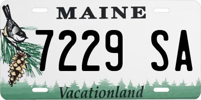 ME license plate 7229SA