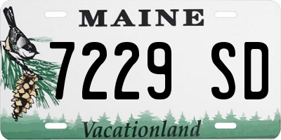 ME license plate 7229SD