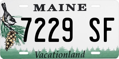 ME license plate 7229SF