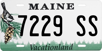 ME license plate 7229SS
