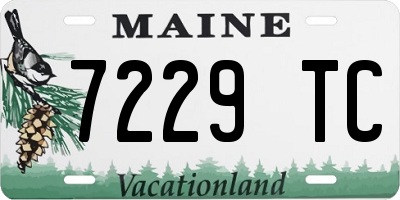 ME license plate 7229TC