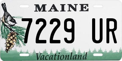 ME license plate 7229UR