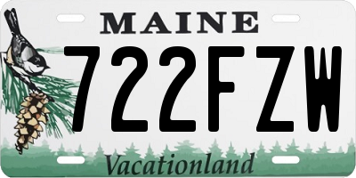 ME license plate 722FZW