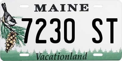 ME license plate 7230ST