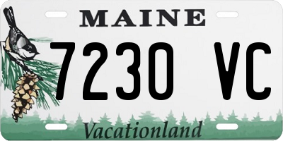 ME license plate 7230VC