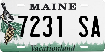 ME license plate 7231SA