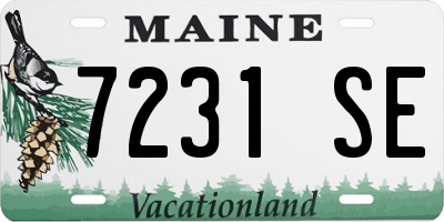 ME license plate 7231SE