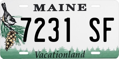 ME license plate 7231SF