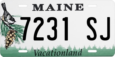 ME license plate 7231SJ