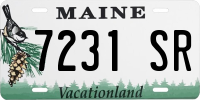 ME license plate 7231SR