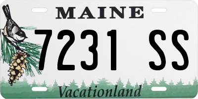 ME license plate 7231SS