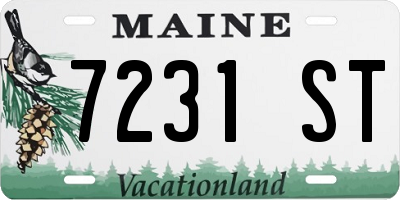 ME license plate 7231ST