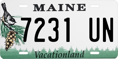 ME license plate 7231UN