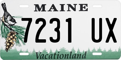 ME license plate 7231UX