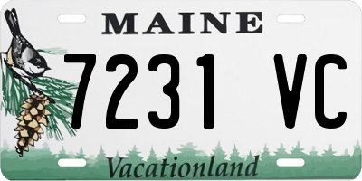 ME license plate 7231VC