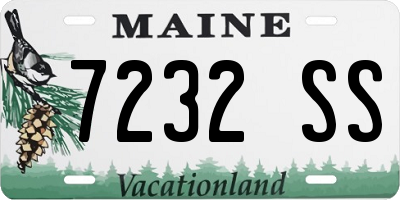 ME license plate 7232SS