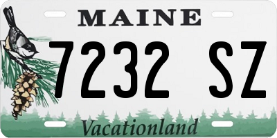 ME license plate 7232SZ