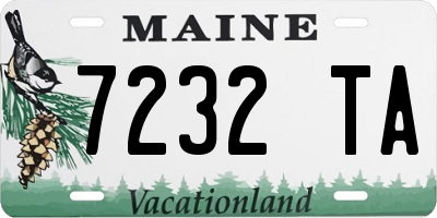 ME license plate 7232TA
