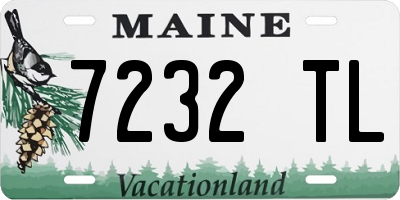 ME license plate 7232TL