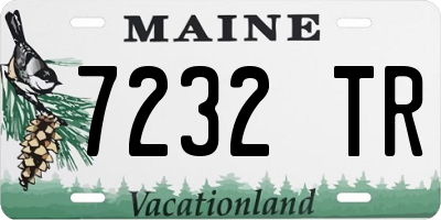 ME license plate 7232TR