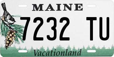 ME license plate 7232TU