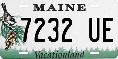 ME license plate 7232UE