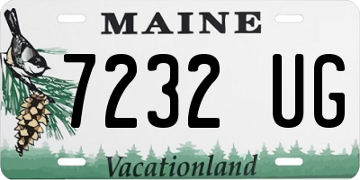 ME license plate 7232UG